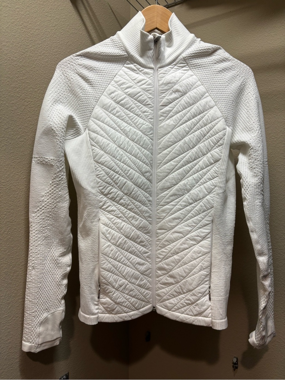 Women’s White Athleta Inlet Full-Zip Jacket